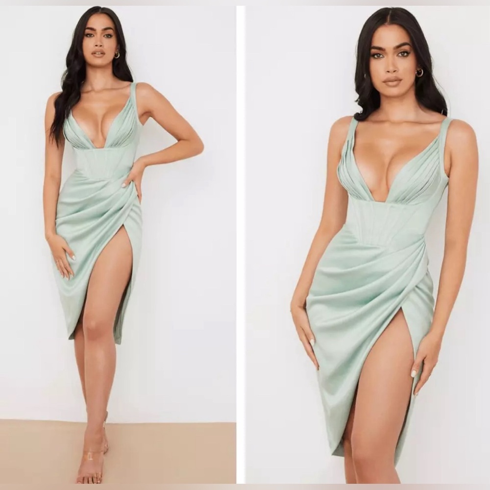 NWOT House of CB Sage Midi Dress